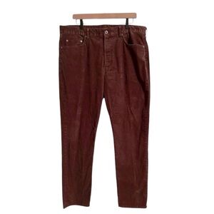 Bonobos Men’s Corduroy Jeans Slim Fit Stretch Burgundy Size 38x32